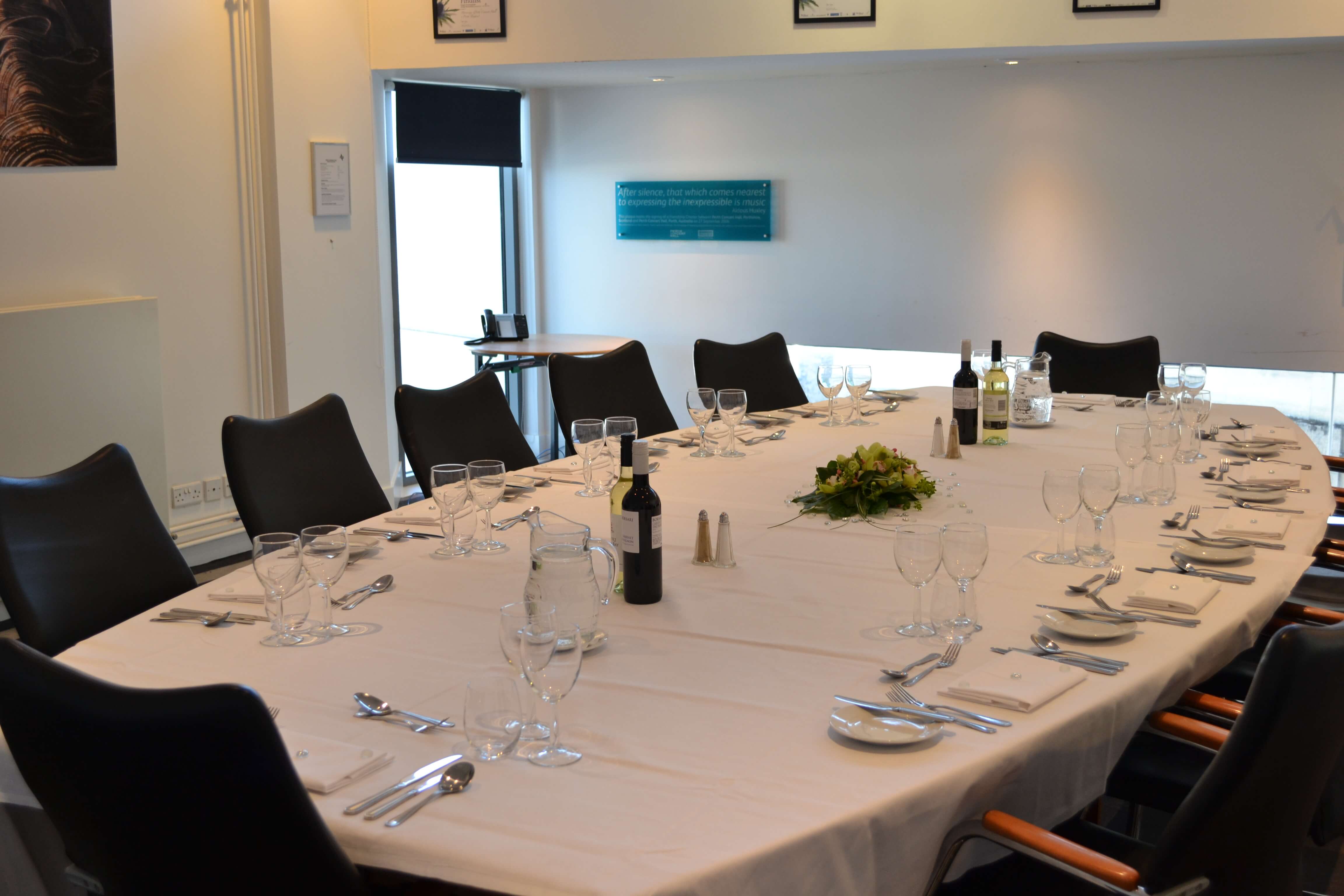 Tay Boardroom set for private dinner Image