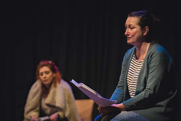Elicia Daly and Rebecca Wilkie perform in 'Elephant'.